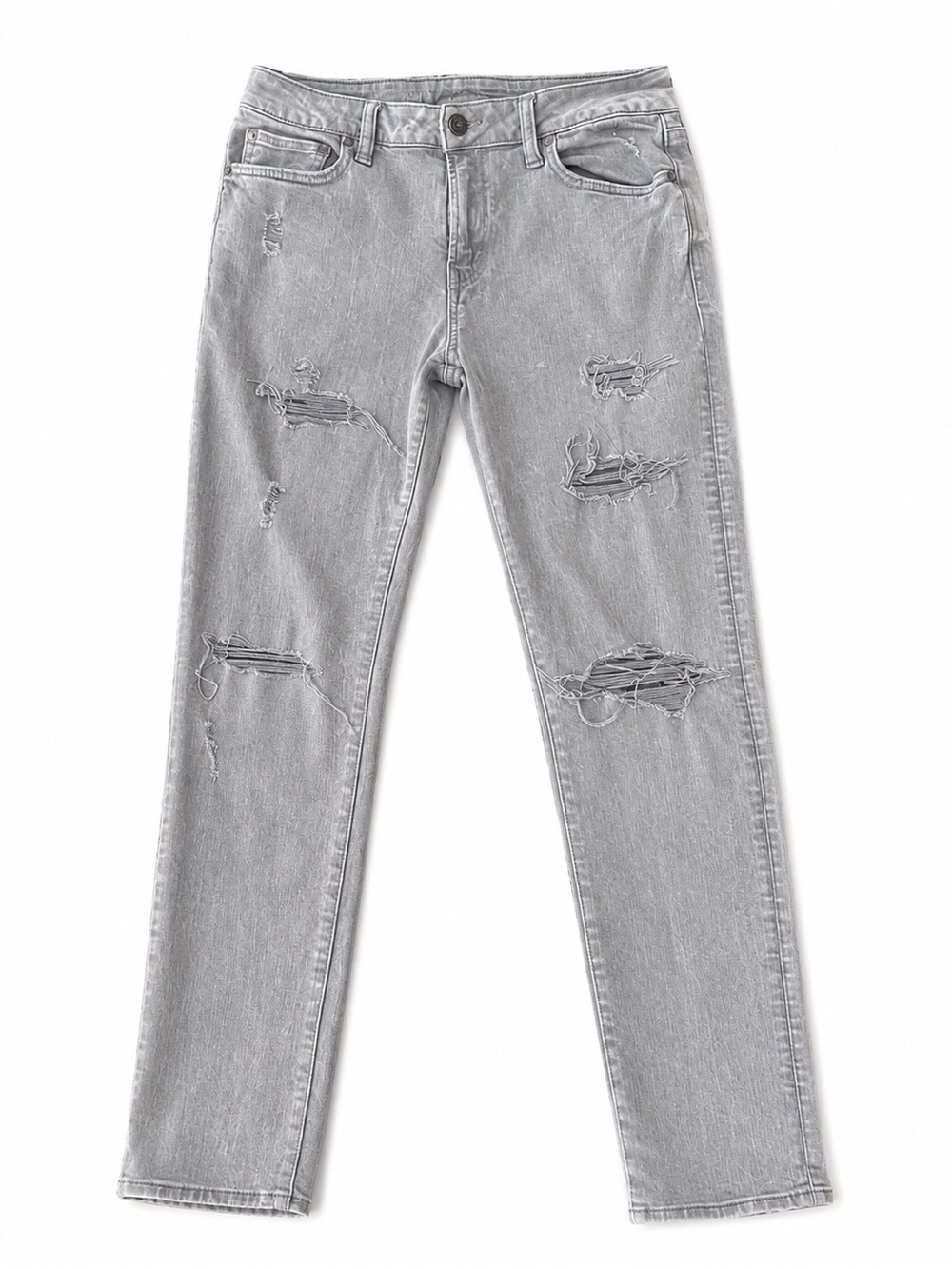 American Eagle Outfitters Gray AIRFLEX+ Jeans Waistband Detail